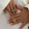 Simple Ccb Small Ball Ring for Women Men Punk Hip Hop Metal Open Finger Ring Female Jewelry Gift - Image 1