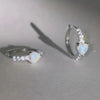 Colorful Imitation Opal Heart Hoop Earrings Sweet Romantic Ear Women’s Accessories Versatile Party Jewelry Gifts - Image 4