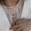 Stainless steel stone necklace, women's style, gold-plated, color preserving - Image 4