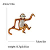 Enamel Monkey Brooches for Women Rhinestone Animal Pins Friends Party Gifts Banquet Jewellery Accessories - Image 3