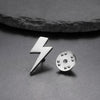 Lightning Mini Brooch For Women Men Stainless Steel Pin Badge Jewelry Weddings Gifts - Image 4