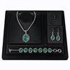 3pcs Green Peacock Gemstone Necklace Earrings Bracelet Jewelry Set Suitable for Daily Gift Giving - Image 6