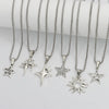 Y2K Star Sun Spiral Pendant Necklace Set Silver Tone Geometric Star Chain Necklaces for Men Women Punk Streetwear - Image 11