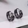 Double-layer Small Hoop Earring For Women/Men Daily Jewelry - Image 2