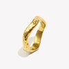 Beat Pattern Wave Plain Ring Gold Plated Women's Rings 316L Stainless Steel Accessories - Image 5