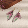 Rainbow Gradient Color Resin Double Butterfly Wings Long Drop Earrings for Women Gold Plated Alloy Wedding Jewelry - Image 11