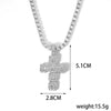 Hip Hop Cross Pendant Necklace Men 4mm Rhinestone Tennis Chain Iced Sparkling Necklace Women Punk Jewelry Gift - Image 3