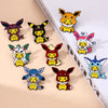 9Pcs Cute Brooch Creative Yellow Elf Enamel Pin Metal Badge Clothing BackPack Jewelry - Image 2
