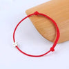 Silver Flowers Red Rope Clover Adjustable Bracelet For Women Jewelry Minimalist Accessories - Image 5