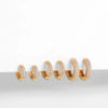 Gold Plated Huggie Earrings with CZ Zircon Thin Ear Hoops Cartilage Earring for Women Round Minimal Earring Piercing Jewelry - Image 4