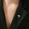 Stainless Steel Swallow Bird Pin Brooch for Women Gold Color Suit Collar Badges Jewelry Gift - Image 4