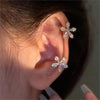 1pc No Piercing Ear Clip For Women Female Flower Snowflake Sparkling Zircon Earbone Earrings Jewelry Gift - Image 2