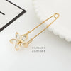 Imitation Pearl and Rhinestone Safety Pin Brooch with Multiple Designs - Image 13