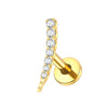 1PC Titanium Ear Cartilage Piercings Flat Back Stud Earring Internal Thread Butterfly Cross CZ Helix Tragus Piercing Jewelry 16G - Image 22