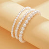 White Beads Simulated Pearl Anklets For Women 3pcs/Set Versatile Foot Chain Ankle Bracelet Boho Beach Jewelry Summer Accessories - Image 3