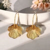 Stainless Steel Golden Double-Layer Hollow Flower Hoop Earring for Women Vintage Flower Earrings for Daily Wear Jewelry Gifts - Image 4