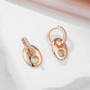 Pig Nose Rose Gold Color Dangle Earrings For Women Zircon Daily Jewelry Ettoi - Image 5