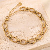 Personality Gold Plated Stainless Steel Cubic Zircon Bracelet for Women Jewelry Gift - Image 5