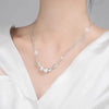 Silver Necklace Bracelet Set for Woman Vintage Lucky Beads Ball Jewelry Set Party Jewelery Gifts - Image 2