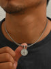 Men's Silver Color Punk Style Metal Chain Necklace Pendant Compass Shape Star Men's Necklace Jewelry - Image 1