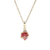 Pink Rhinestone Heart Necklace For Women Gothic Sword Go Through Love Choker Elegant Crystal Flower Necklaces Y2k Jewelry - Image 7