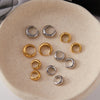 Simple Classic Gold Color Plated Stainless Steel Chubby Earrings 12mm 14mm 18mm Women's Jewelry - Image 5