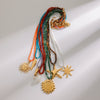 Beach Ocean Vacation Style Gold Color Stainless Steel Sun Starfish Pendant Necklace Stone Bead Necklace Women - Image 6