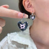 Vintage Punk Pink Crystal Cross Drop Earrings For Women Gothic Hip Hop Cross Star Charms Earrings Y2K Aesthetic Jewelry - Image 3