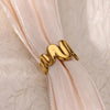 Stainless Steel Wave Rings for Women Gold Color Geometric Heart Rose Flower Wedding Ring Aesthetic Jewelry - Image 4