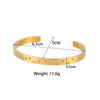 Stainless Steel Gold Plated Cuff Bangles For Women Minimalist Jewelry Crystal Star Bracelet - Image 12