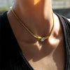 Delicate Shiny Cubic Zirconia Collar Pendant Necklace For Women Sweet Chic Stainless Steel Jewelry Gift - Image 12