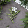 Green Botanical Brooch Pin with Leaf and Flower Designs - Image 24