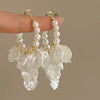 Texture Imitation Pearl Flower Drop Earrings Korean Earring for Woman Party Jewelry Gifts - Image 6