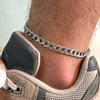 Basic Men Wheat Chain Anklets, Stainless Steel Cuban Chain Anklet Foot Bracelet,Barefoot Gifts for Him Jewelry - Image 2