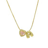 Delicate Heart Pink Zircon Mini Letter Pendant Necklace for Women Gold Plated Balloon Bubble Initial Alphabet Jewelry - Image 32