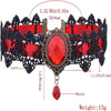 1PC Vintage Gothic Choker Necklace Lace Gemstone Pendant Necklace for Women Girl Velvet Chain Cosplay Jewelry Gift - Image 6