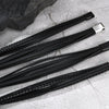 Multi Layer Braided Rope Bracelets for Men,Classic Handmade PU Leather Wristband with Magnetic Buckle, Punk Jewelry Gift - Image 2