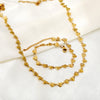 Imitaiton Pearl Heart Pendants Necklace Earring Sets For Women Stainless Steel Chain Necklace Bracelet Set Jewelry - Image 24