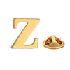Quality Brass Initial A to Z 26 Letters Pin English Symbol Design Men's Suit Collar Lapel Brooch Pin - Image 9