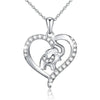 High End Geometric Design Love Cube Zircon Necklace with Removable Round Zircon Jewelry Elegant Daily Accessories - Image 5