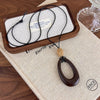 Vintage Irregular Hollow Wooden Heart Geometric Pendant Long Sweater Chain Necklace For Women Charms Jewelry - Image 9