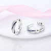 Colorful Cubic Zirconia Huggie Hoop Earrings in Flower Butterfly and Clover Designs - Image 39