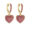 Hecheng, Silver Color Heart Hoop Earrings For Women Shining Cute Earrings Wedding Jewelry - Image 4
