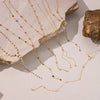 Stainless Steel Y-Shaped Pendant Necklace with Stone Details - Image 5