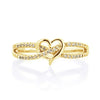 Gold Color Cross Heart Ring for Women Romantic Wedding Engagement Bridal Promise Accessories Red CZ Elegant Chic Jewelry - Image 9