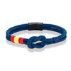 Men Women Spain Flag Double Strand Nautical Rope Bracelet Brushed Black Stainless Steel Magnet Buckle Accessories - Image 10