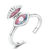 Silver Open Rings For Woman Iris Flower Cherry Feather Dog Horse Adjustable Cocktail Rings Party Jewelry - Image 9