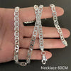 Silver Necklace 6MM Side Z-Shaped Necklace, Bracelet Men's And Women's Jewelry Gift 45-60CM - Image 10