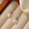 Silver Needle Hollow Bowknot Pendant Hoop Earrings For Women Classic Jewelry Minimalist Accessories - Image 7