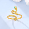 Silver Ring Sparking Gold Plated Snake Open Rings For Women Girls Jewelry Birthday Anniversary Gifts - Image 4